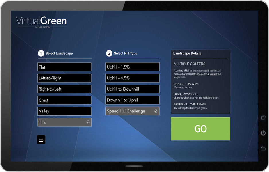 Golf simulator controller