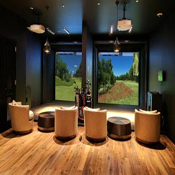 Commercial installation of golf simulator